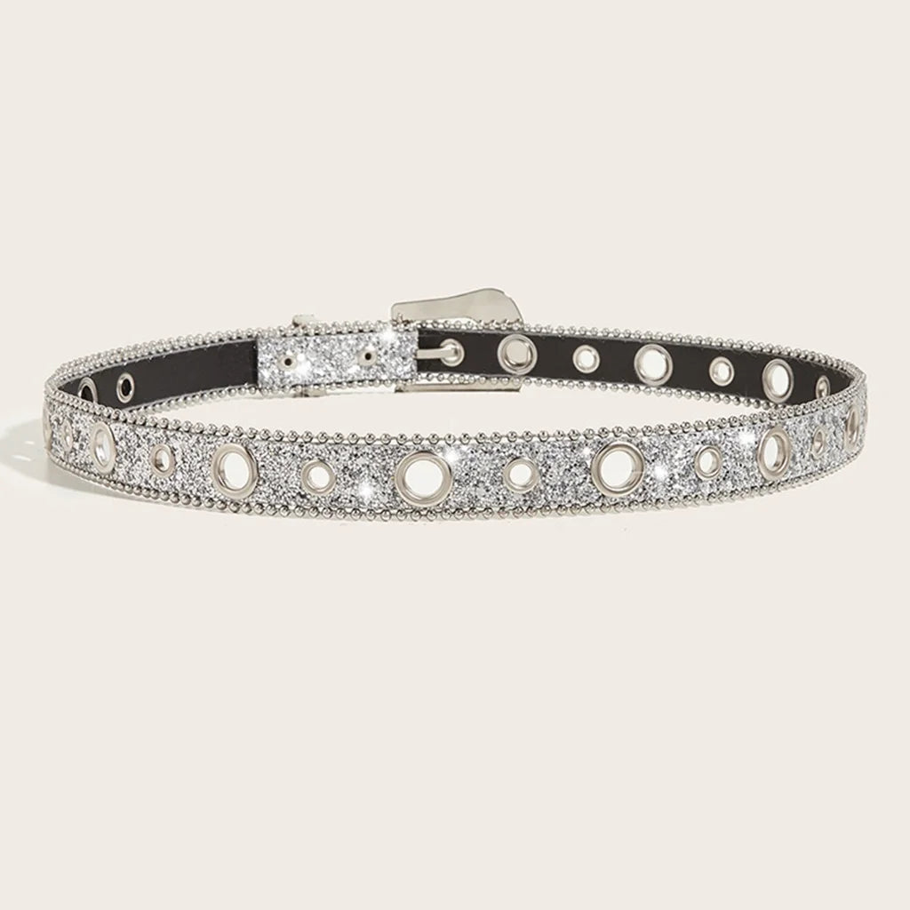 rhinestone belt for women with sparkling embellishments and a big buckle, perfect for fashion cowgirl style.