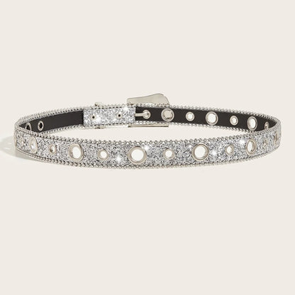 rhinestone belt for women with sparkling embellishments and a big buckle, perfect for fashion cowgirl style.